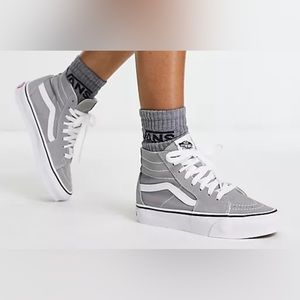 Grey high top vans